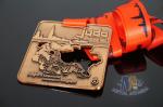 Judo Sports Events Award Medals And Ribbons Cut Out Type With Copper Or Bronze