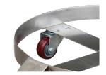 SD55D Drum Dolly high–polished bright zinc finish for corrosion resistance