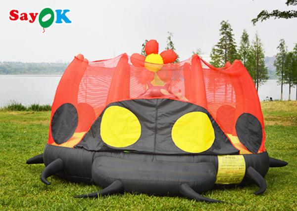 Waterproof Inflatable Bounce House Children Bouncer Cartoon Ladybug Jumping Bed