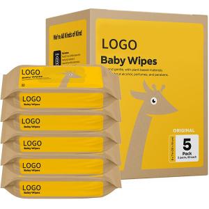 Wholesale OEM Biodegradable Bamboo Wipes Fragrance Free Wet Wipes 18*20cm 60PCS from china suppliers