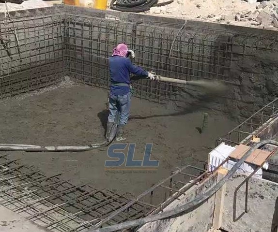 Tunnel And Mining Application Dry Shotcrete Machine 51/57/64mm Hose Inner Diameter