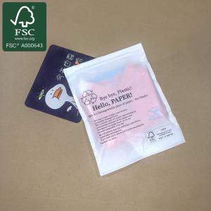 Wholesale 100% Fully Biodegradable White Translucent Paper Bags For Sock Clothes Packaging from china suppliers