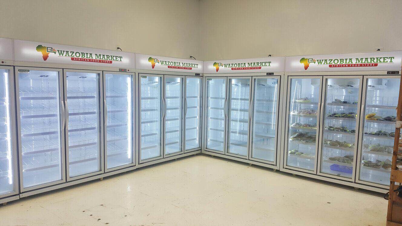 220V Meat Glass Door Freezer With Auto Defrost R209 Refrigerant