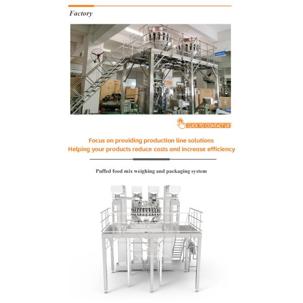 Automatic Cassava Chips Packing Machine 60-100BPM 10g-300g