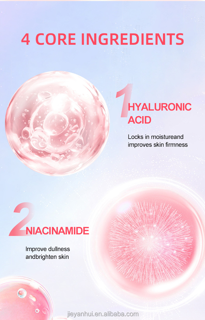 New Skin Care Serum Facial 4 in 1 Whitening Anti Age Face Serum with Vitamin and Niacinamide Facial Serum