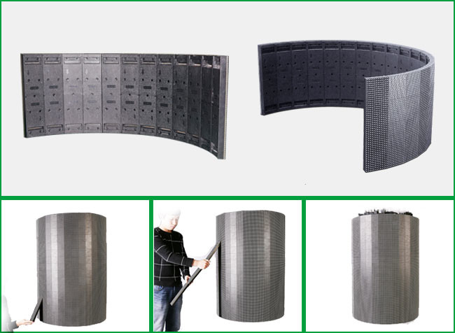 360 Degree Curved LED Screen Indoor / Advertising Digital Cylinder LED Display P6 Mm