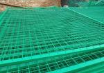 Green Powder Coated Steel Wire Fencing Security For Highway , 48mmx1.0mm Size