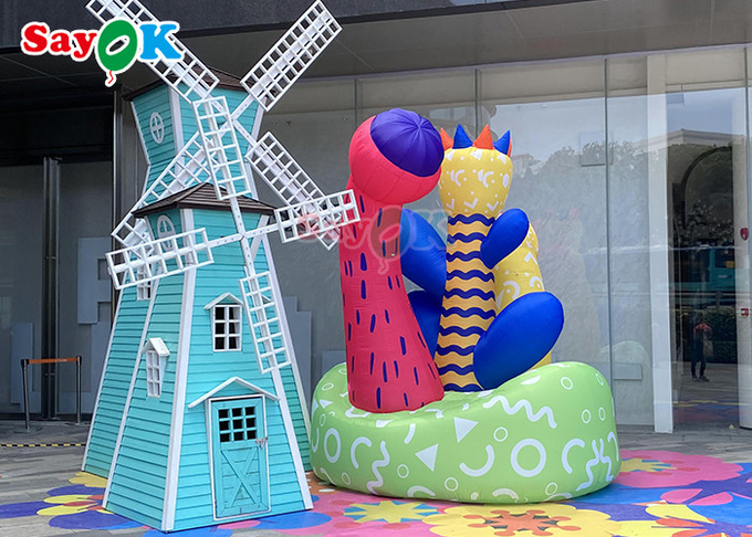 190T Oxford Cloth 3D Inflatable Flower Model For Outdoor Advertising Promotion Display