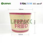 Disposable food grade paper popcorn buckets container for take away food