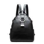 Women's Backpacks Cowhide School Bag Lichee Pattern Cow Leather Shoulder Bags