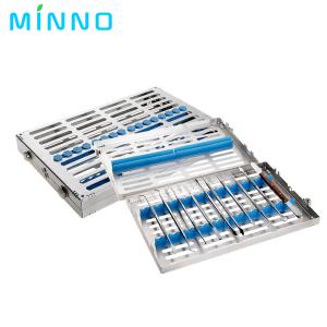 Wholesale Dental Sterilization Rack Surgical Autoclavable Sterilization Box Denspay Stainless Dental Cassette File Burs Disinfecti from china suppliers