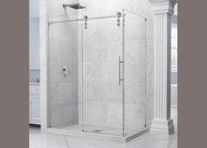 Wholesale Frameless Custom Bathroom Shower Glass / Clear Tempered Glass Size Customized from china suppliers