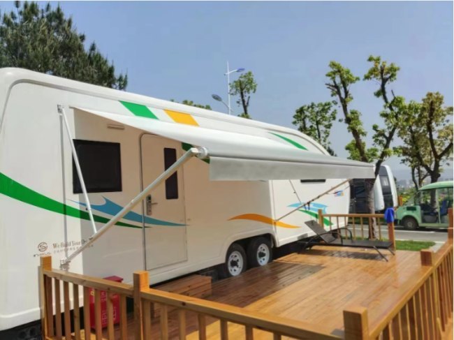 Manual Roll Out Carefree Rv Awning Waterproof Caravan Retractable Awnings