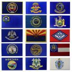 Heat Cutting 3D Embroidered Country Flag Patches 7.5x5cm