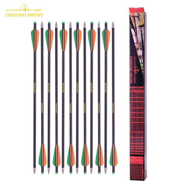 Hunting Arrows Id .300" ,7.62mm 18/20/22" 0.001" Straightness 3K Cross Woven