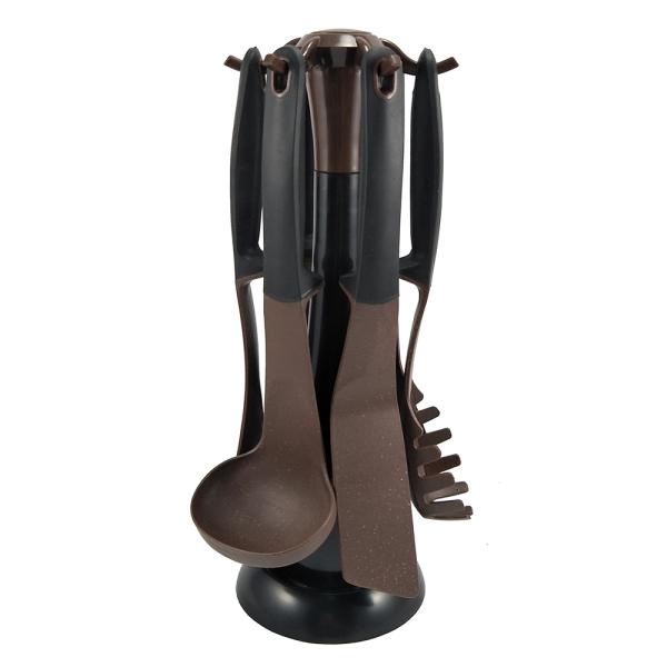 Non Stick Kitchen Utensil Set with Holder 7 Pieces and Heat Resistant up to 480°F