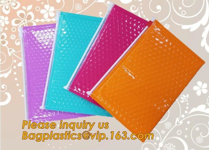 Holographic Zipper Slider Zip Lock Bubble Bag,Cosmetic Zipper Bag/Rose Gold Slider Bubble Bag with Logo,Slider Bubble Zi