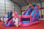 Unicorn Icastle Jump House With Slide Double Play Bounce House Pvc Material