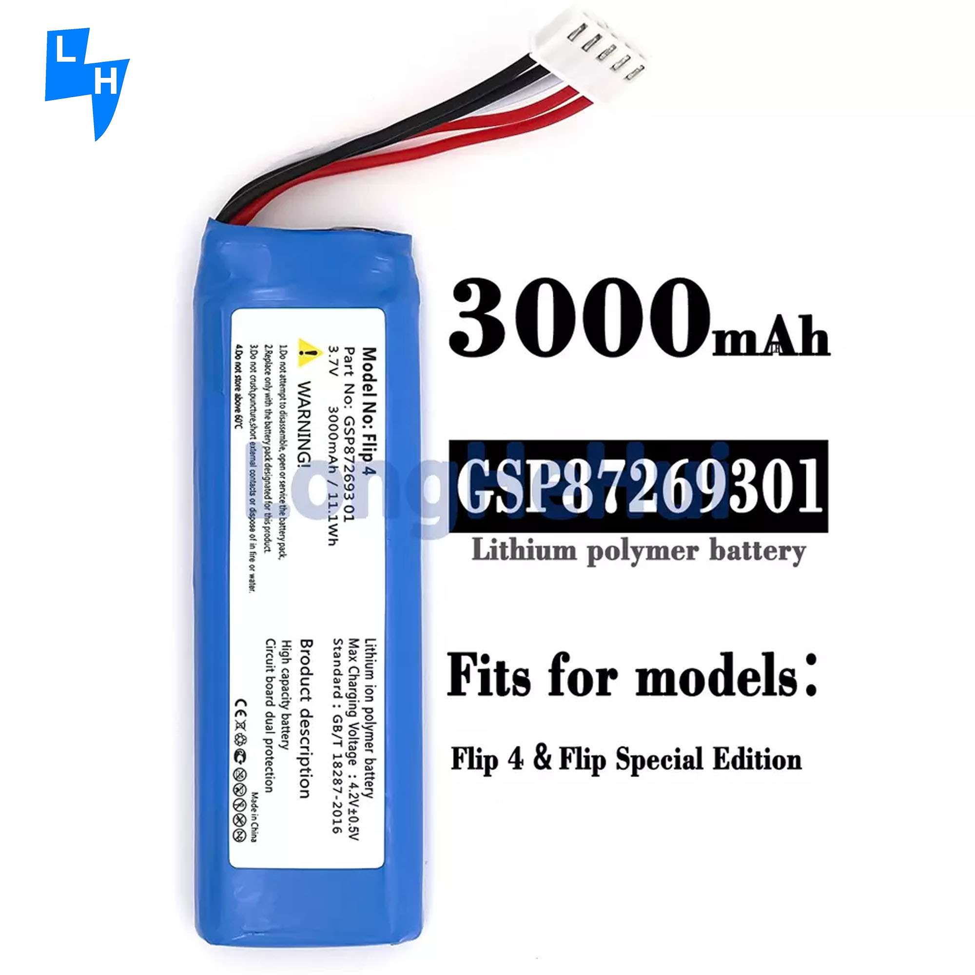 Upgrade Your JBL-Flip 4 Special Edition with 3.7V 3000mAh Rechargeable Speaker Battery