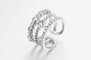 Wholesale 3.5mm 925 Cz Engagement Ring 4.15g Halo Cubic Zirconia from china suppliers