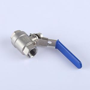 Silver Two Piece Plumbing Ball Valve , Threaded 2  Stainless Steel Ball Valve
