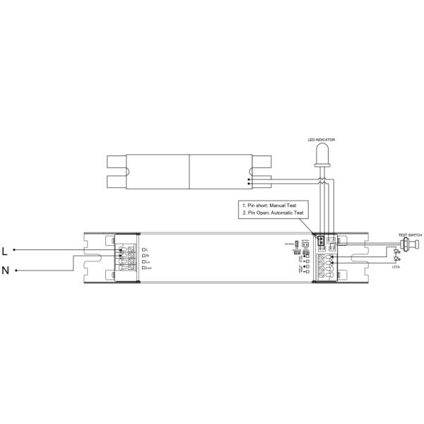 Self-check 2W LED conversion kits with 3 hours duration time and 80-200Vdc output