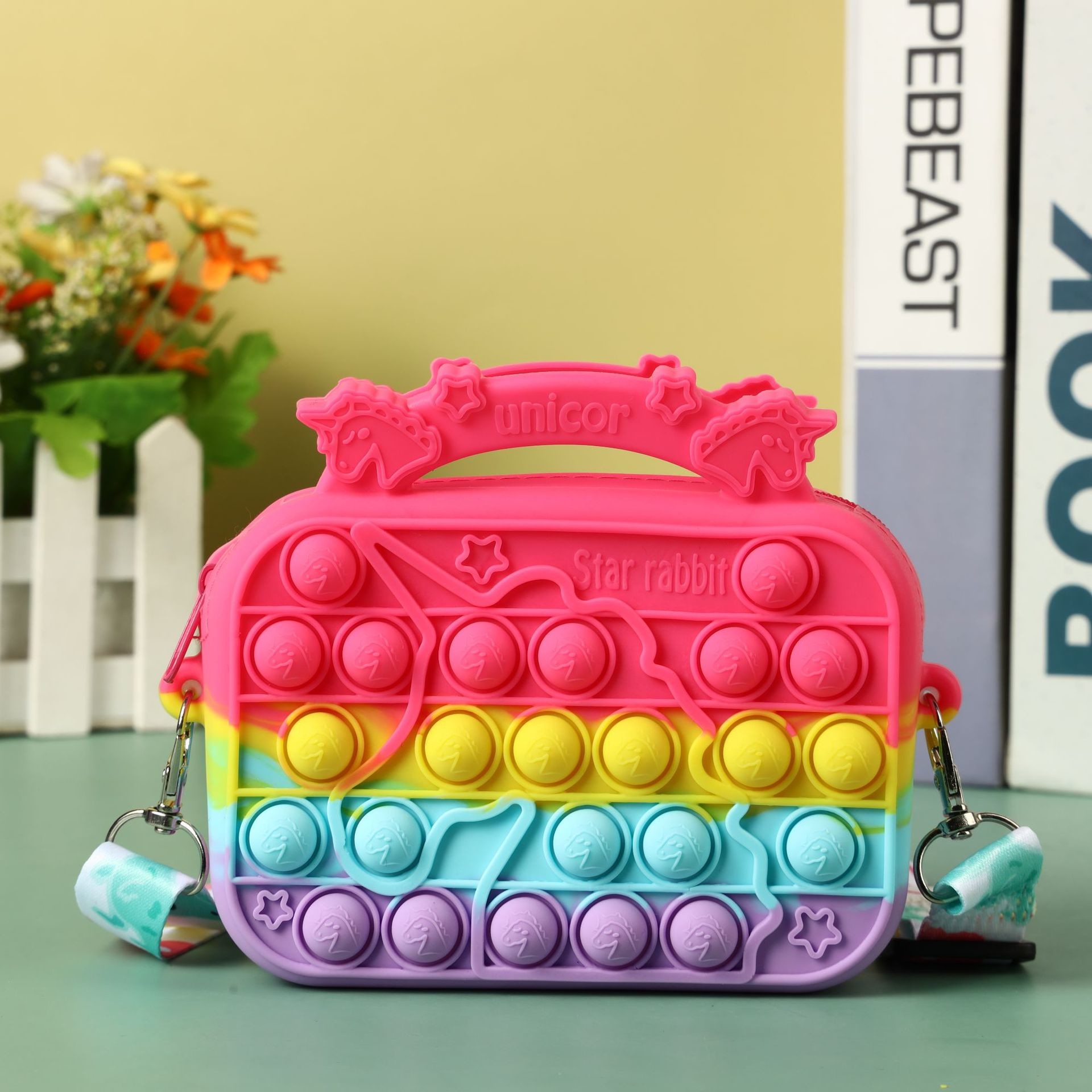 Toddle Handbag Silicone Coin Wallets Cute Crossbody Purse Bag Birthday Gifts For Little Girls Pencil Pen Case Makeup Bag