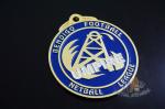Sports Racing Metal Award Medals Imitation Gold Plting With Blue Soft Enamel