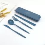 Lightweight Eco Tableware Accessories Food Grade Wheat Straw Fibre 4-PC Flatware