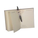 140x210MM Custom Hardcover Journal nature ivory paper soft touch cotton fabric