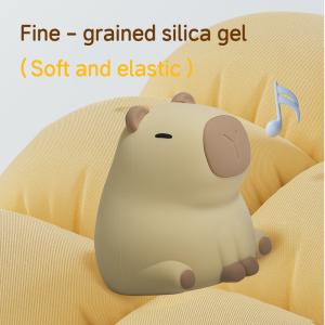 Wholesale Creative Capybara LED Night Light Cute Silicone Bedside Table Lamp For Kids' Room Smart Home Gift from china suppliers