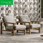 Hotel Outdoor Furniture Luxury Teak Sofa with Modern Design Style Set Solid Wood