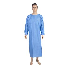 Wholesale Reinforced 35gsm Sms Isolation Gown Blue Knit Cuffs Operation Coat from china suppliers