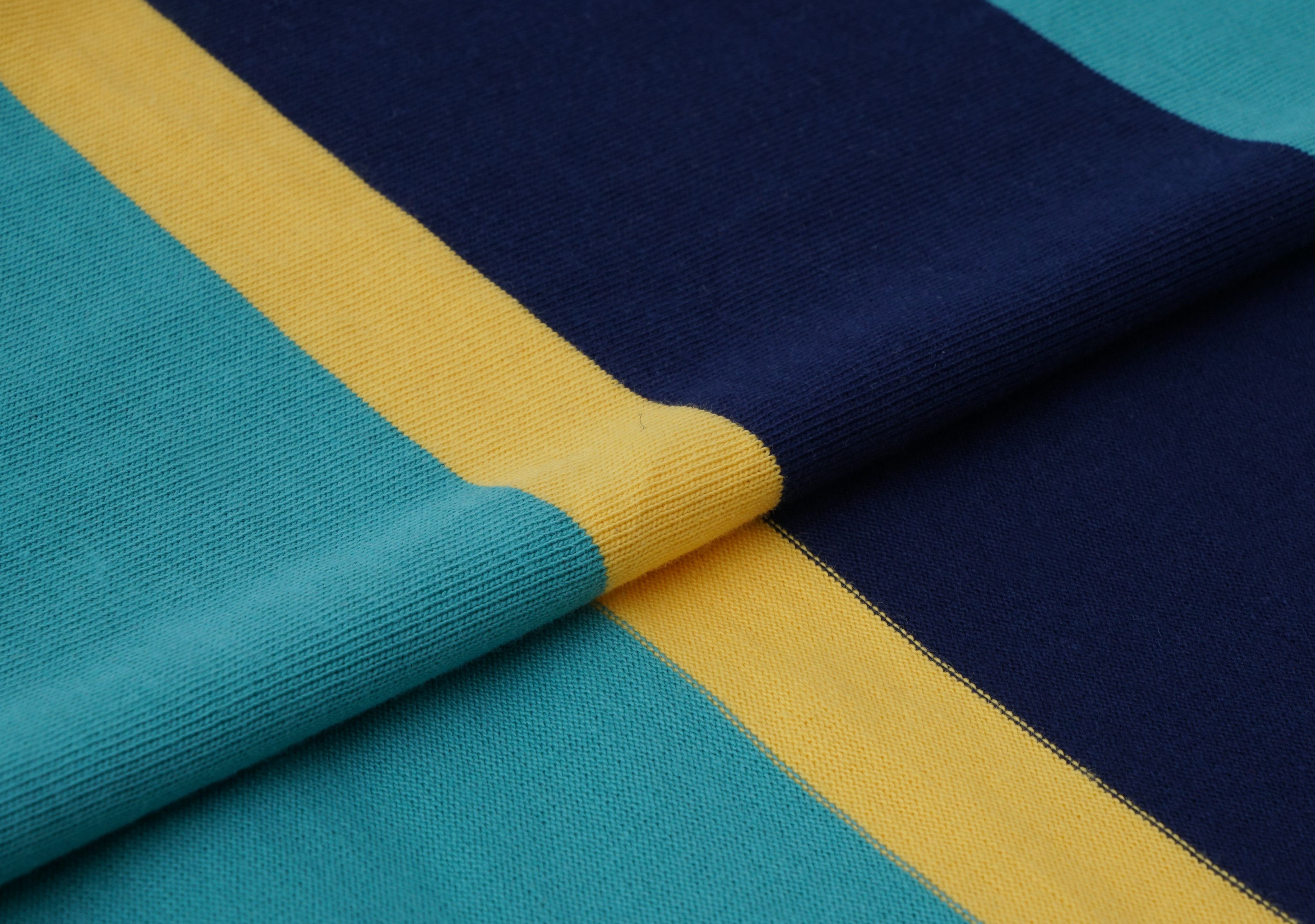Healthy And Breathable Skin-Friendly Good Texture Striped Knit Fabric For Polo Shirt