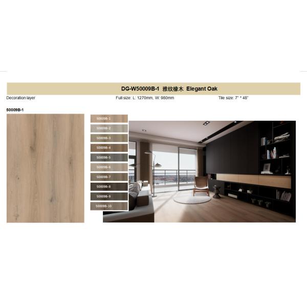 Eco Friendly Wood Grain Rigid Core SPC Fireproof Click Elegant Oak Burlywood