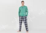 Spring Autumn Mens Luxury Sleepwear Functional Placket Side Pockets Design