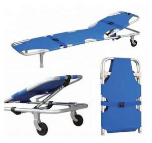 China Aluminum Alloy Portable Ambulance Collapsible Stretcher With Castors on sale