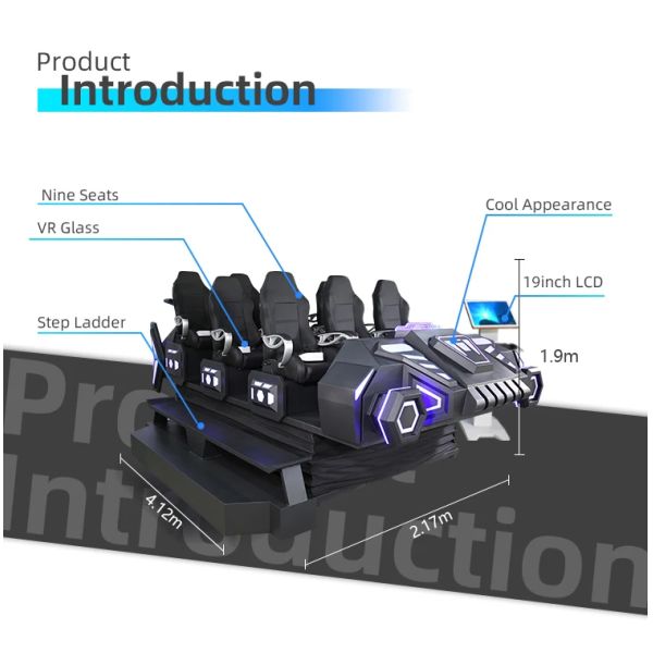 Popular Amusement Park 9 Multilayers Hydraulic Dynamic Immersive Simulator Vr Cinema 9D VR Cinema Machine
