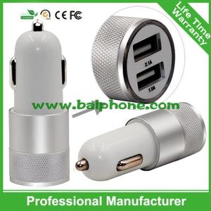 Wholesale LED light 2 USB car charger 5V 2.1A multiple colors available from china suppliers
