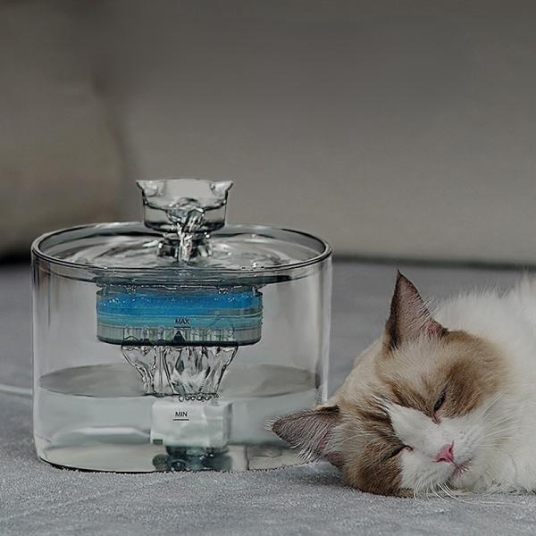 Gravity Flow Design Electric Pet Water Fountain With Smart Sensor UV Sterilization