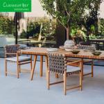 Modern Simple Villa Balcony Garden Patio Outdoor Furniture Teak Solid Wood Set