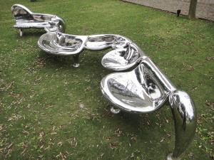 Wholesale Contemporary Stainless Steel Sculpture Mirror Polished Metal Lawn Art Style from china suppliers