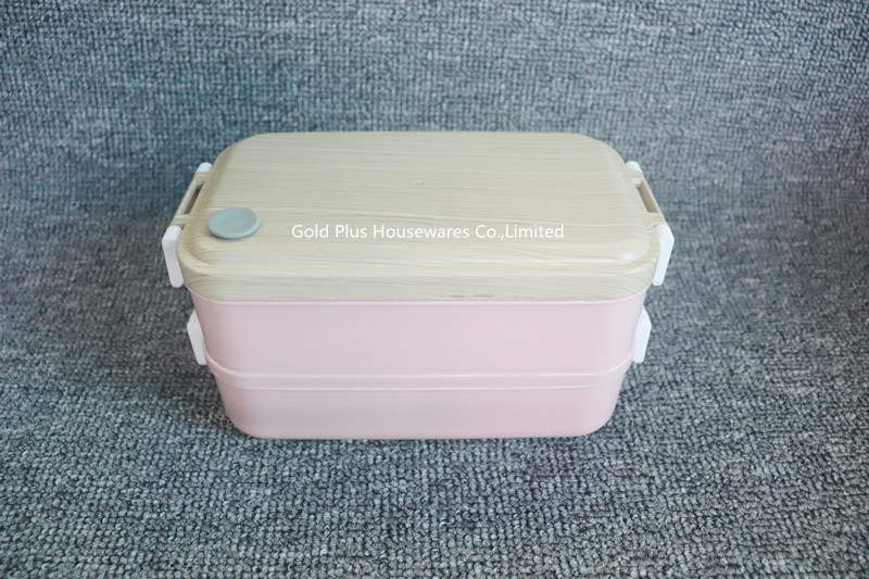Two Layers 201 Stainless Steel Leakproof Bento Box With 2 Compartments