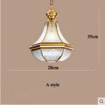 Europe Lustre Copper Led Pendant Chandeliers Lamp Glass Corridor Led Chandelier