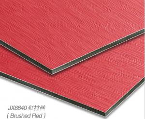Wholesale 3mm Red Brushed ACM , aluminium composite panel from china suppliers