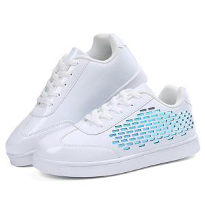 Wholesale Colorful Fiber Texture LED Screen Shoes Remote Control Led Light Up Sneakers from china suppliers