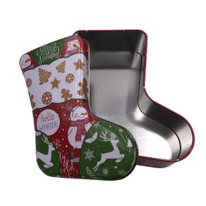 Wholesale Christmas Stocking Tins Gift Box Atlantic Tins Large Tin Food Storage Containers with Lids from china suppliers