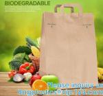 Brown Grocery Kraft Paper Bag With Handle Custom Print Logo, Kraft Paper