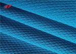 Blue Polyester Shirt Mesh Pique Fabric Silk Jersey Knit Strip Fast Breathable