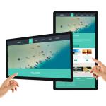32 inch lcd slim wall mount touch screen advertising player digital signage